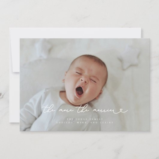 Invitation Plus l'annonce de la naissance de Noël de Merrier (Devant)