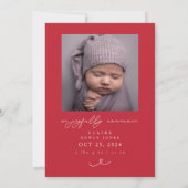 Invitation Plus l'annonce de la naissance de Noël de Merrier (Dos)