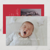Invitation Plus l'annonce de la naissance de Noël de Merrier (Devant / Derrière)