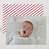 Invitation Plus l'annonce de la naissance de Noël de Merrier (Devant / Derrière)