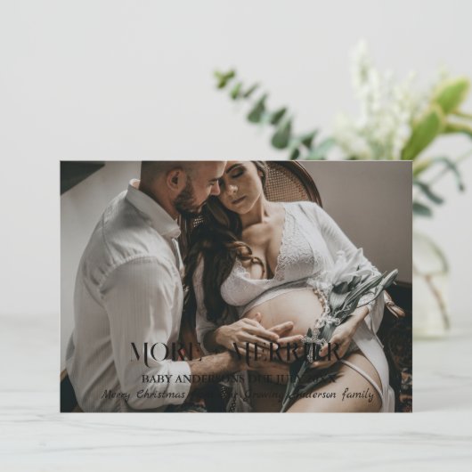 Invitation Plus + Merrier Noël Grossesse Photo vacances (Debout devant)