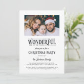 Invitation Plus merveilleux moment de l'année fête de Noël (Debout devant)