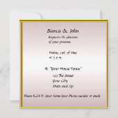 Invitation Plus Populaire et Élégant 50e Anniversaire (Dos)