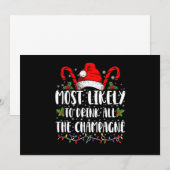 Invitation Plus Probable De Boire Tout Le Champagne Boisson D (Devant / Derrière)