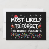 Invitation Plus probable d'oublier les cadeaux cachés de Noël (Devant)