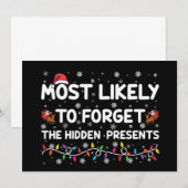 Invitation Plus probable d'oublier les cadeaux cachés de Noël (Devant / Derrière)