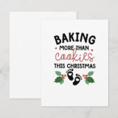 Invitation Plus que des biscuits à Noël Grossesse (Devant / Derrière)