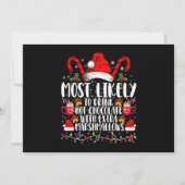 Invitation Plus susceptible de boire des guimauves de chocola (Devant)