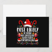 Invitation Plus susceptible de boire des guimauves de chocola (Devant / Derrière)