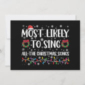 Invitation Plus susceptible de chanter toutes les chansons de (Devant)