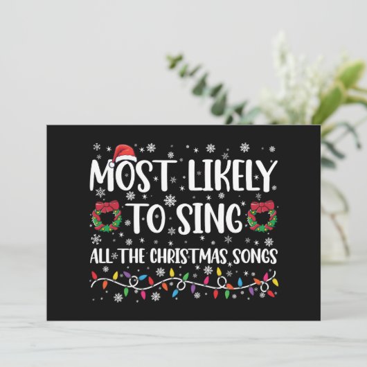 Invitation Plus susceptible de chanter toutes les chansons de (Debout devant)