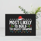 Invitation Plus susceptible de construire la neige de bonhomm (Debout devant)