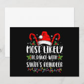 Invitation Plus susceptible de danser avec la famille des ren (Devant / Derrière)