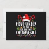Invitation Plus susceptible de demander le cadeau le plus che (Devant)