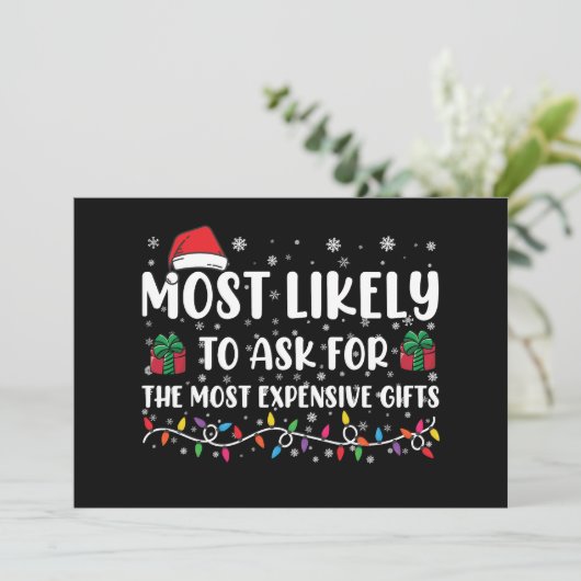 Invitation Plus susceptible de demander les cadeaux les plus  (Debout devant)
