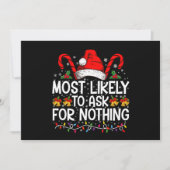 Invitation Plus susceptible de demander rien pour Noël (Devant)