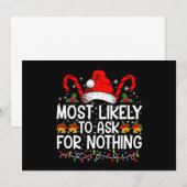 Invitation Plus susceptible de demander rien pour Noël (Devant / Derrière)