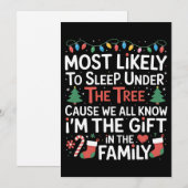 Invitation Plus susceptible de dormir sous l'arbre dont je su (Devant / Derrière)