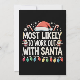 Invitation Plus susceptible de faire de l'exercice avec Santa
