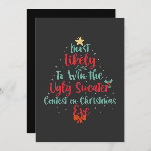 Invitation Plus susceptible de gagner le concours de pull moc (Devant / Derrière)