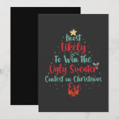 Invitation Plus Susceptible de Gagner le Concours du Pull Moc (Devant / Derrière)