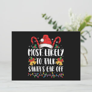 Invitation Plus Susceptible de Parler l'Oreille de Santa à No