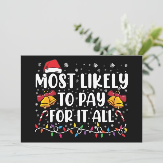 Invitation Plus susceptible de payer pour tout drôle Noël (Debout devant)