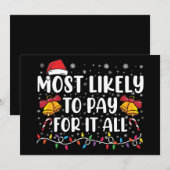 Invitation Plus susceptible de payer pour tout drôle Noël (Devant / Derrière)