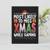 Invitation Plus susceptible de rater Noël en jouant à des jeu (Debout devant)