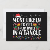 Invitation Plus susceptible de se mettre les guirlandes en dé (Devant)