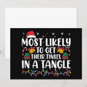 Invitation Plus susceptible de se mettre les guirlandes en dé (Devant / Derrière)