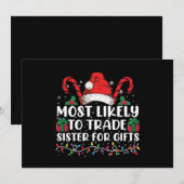 Invitation Plus susceptible d'échanger sa sœur contre des cad (Devant / Derrière)