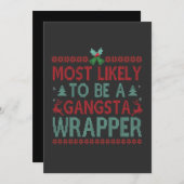 Invitation Plus susceptible d'être un wrapper de gangsta drôl (Devant / Derrière)