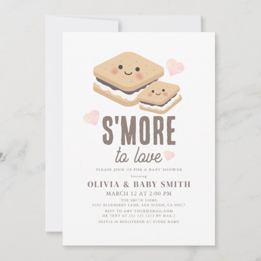 Invitation Plutôt aimer Kawaii Baby shower sans distinction d (Devant)