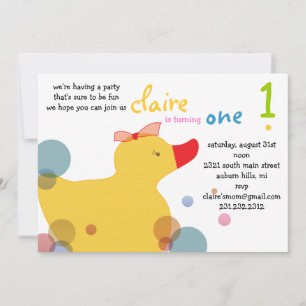 Invitation Plutôt Ducky - Plage Anniversaire