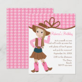 Invitation Plutôt Lil' Cowgirl ! (Devant / Derrière)