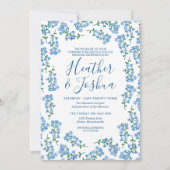 Invitation Plutôt Oubliez-Moi Non Mariage Floral (Devant)