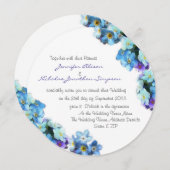 Invitation Plutôt Oubliez-Moi Pas Les Fleurs Mariage (Devant / Derrière)