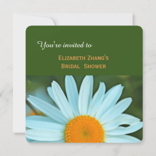 Invitation Plutôt pure blanc marguerite fleurs nuptiales douc