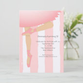 Invitation Plutôt rose.  Fête d'anniversaire de Ballerina (Debout devant)