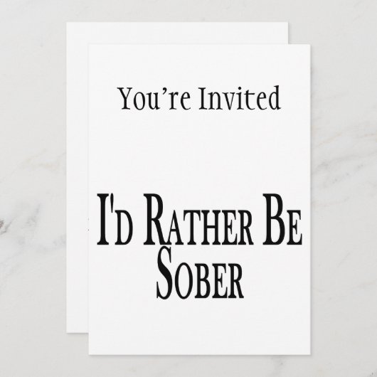 Invitation Plutôt Sobre (Devant / Derrière)