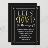 Invitation Plutôt Vintage | Soirée du Nouvel An (Devant / Derrière)