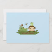 Invitation PML-B bleu de baby shower de Papagayo (Dos)