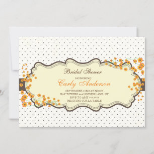 Invitation Pneuka fleurie d'automne dot nuptiale de douche an