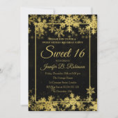 Invitation Pneus à huile d'or doux 16 Anniversaire (Devant)