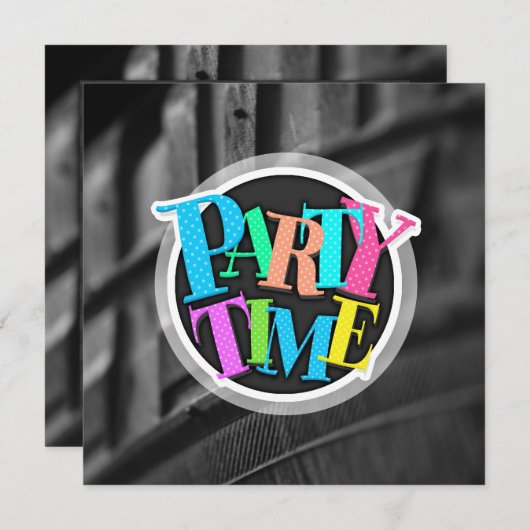 Invitation Pneus de boue - Photo (Devant / Derrière)