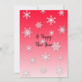 Invitation Pneus verts et rouges Photos de famille Noël (Dos)