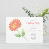 Invitation Poche aquarelle marguerite (Debout devant)
