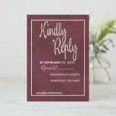 Invitation Poche Bourgogne et Parties scintillant d'or RSVP (Debout devant)