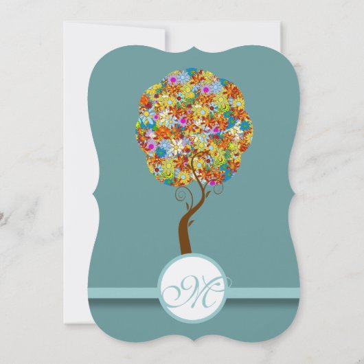 Invitation Poche de forêt enchantée Arbre à conte de fées flo (Dos)